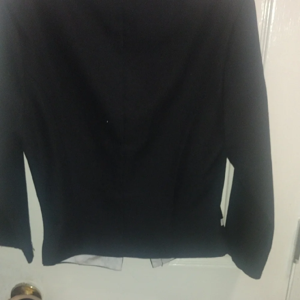 Charming Charlie Black Blazer with White Contrast Trim - Picture 6 of 6